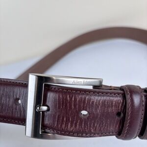 Allen Edmonds Basic Dress Belt  Size 46 Brown Calfskin Leather #39506 Made USA